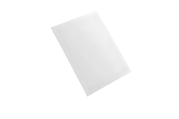 White rectangular paper with slightly irregular edges, isolated on transparent background