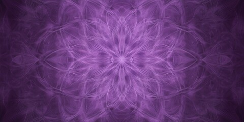A purple mandala background with ample copy space, featuring a cohesive purple color theme