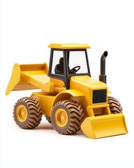 Isolated Yellow Bulldozer on White Background for Construction and Machinery Projects