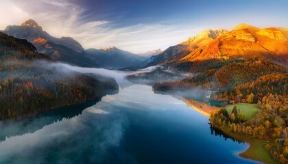 Obraz premium Nature�fs secrets lie hidden beneath the fog. 