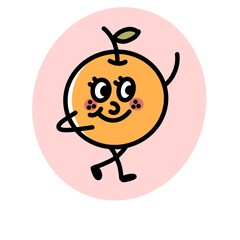 funny cartoon orange
