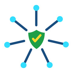 Insurance Blockchain Vector Design Icon Style