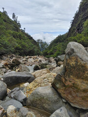 rocks in the river mountains