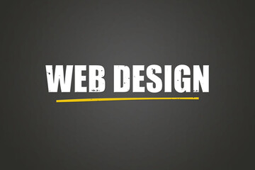 Fototapeta premium Webdesign. A blackboard with white text. Illustration with grunge text style.