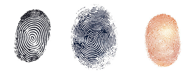 White finger print isolated