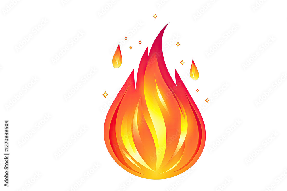 Poster flames dynamic idea. vibrant flame graphic design ideal for creative projects and branding.