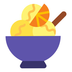 Lemon Sorbet Vector Design Icon Style