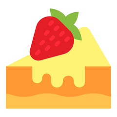 Chocolate Cheesecake Vector Design Icon Style