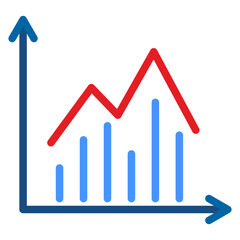 Stock Chart Vector Design Icon Style