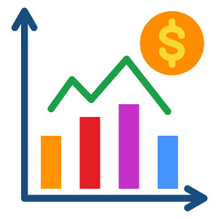 Market Analysis Vector Design Icon Style