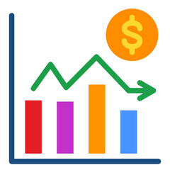 Price Fluctuation Vector Design Icon Style