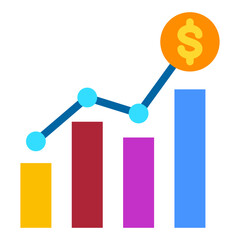 Market Trends Vector Design Icon Style