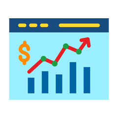 Stock Market Index Vector Design Icon Style