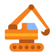 Excavator Vector Design Icon Style