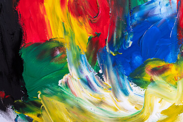 カラフルな絵具で塗った背景