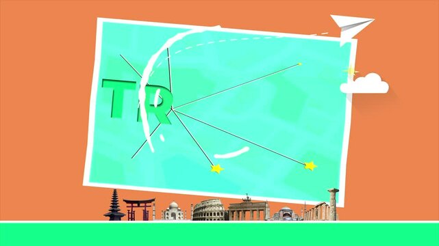 World Travel Title - 2D Animation with & without Titles