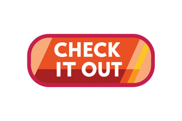 Check It Out Button Vector Illustration

