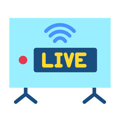 Live Broadcast Vector Design Icon Style