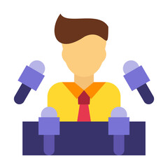 Press Conference Vector Design Icon Style