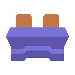 News Anchor Desk Vector Design Icon Style