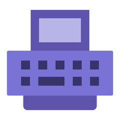 Typewriter Keys Vector Design Icon Style