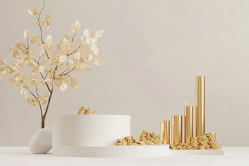 Growth investment chart business financial graph on 3d trade background