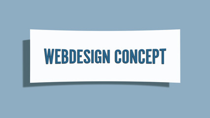 Webdesign Concept. A card isolated on blue background.