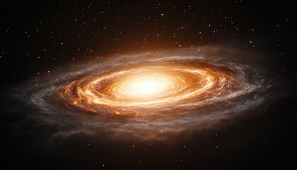 Fototapeta premium Breathtaking view of a spiral galaxy, deep space photography, glowing nebula clouds and bright stars, cosmic universe concept
