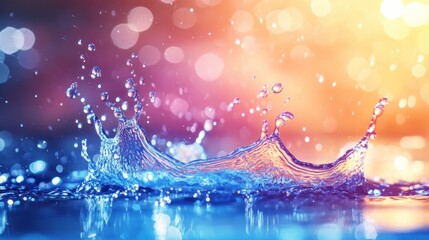 Ephemeral dance of water, A vibrant splash captured in a moment of grace