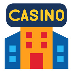 Casino Building Vector Design Icon Style