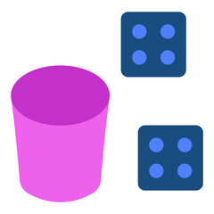 Dice Cup Vector Design Icon Style