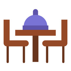 Dining Table Vector Design Icon Style