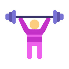 Weightlifting Vector Design Icon Style