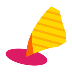 Windsurfing Board Vector Design Icon Style