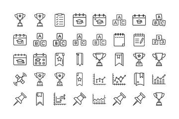 Set of  Education and Achievement Icons