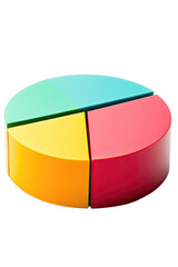 Fototapeta premium Economic finance idea. Colorful pie chart representing data distribution and analysis for business insights.
