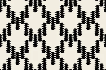 Photo sur Plexiglas Ikat geometric folklore ornament. Tribal ethnic texture.Seamless striped pattern in Aztec style. Motifs Ikat embroidery abstract design for texture, fabric, clothing, wrapping, decoration