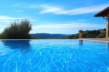 Obraz premium Pool at a nice old villa in Tuscany, Italy