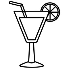 Cocktail Glass Vector Art