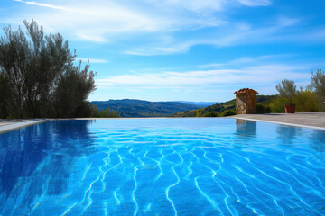Obraz premium Pool at a nice old villa in Tuscany, Italy
