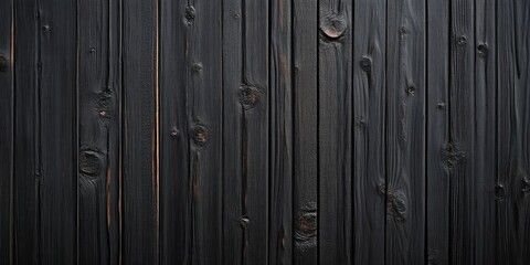 Fototapeta premium Flat Wooden Panel in Deep Black