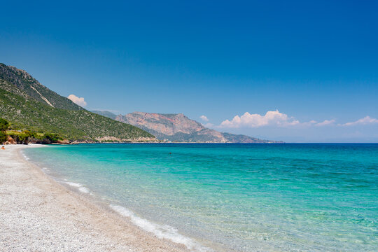 Poulithra beach view in Greece