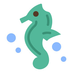 Seahorse Vector Design Icon Style