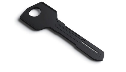 Obraz premium Matte charcoal key with a modern design, isolated on white