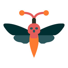 Death's Head Moth Vector Design Icon Style