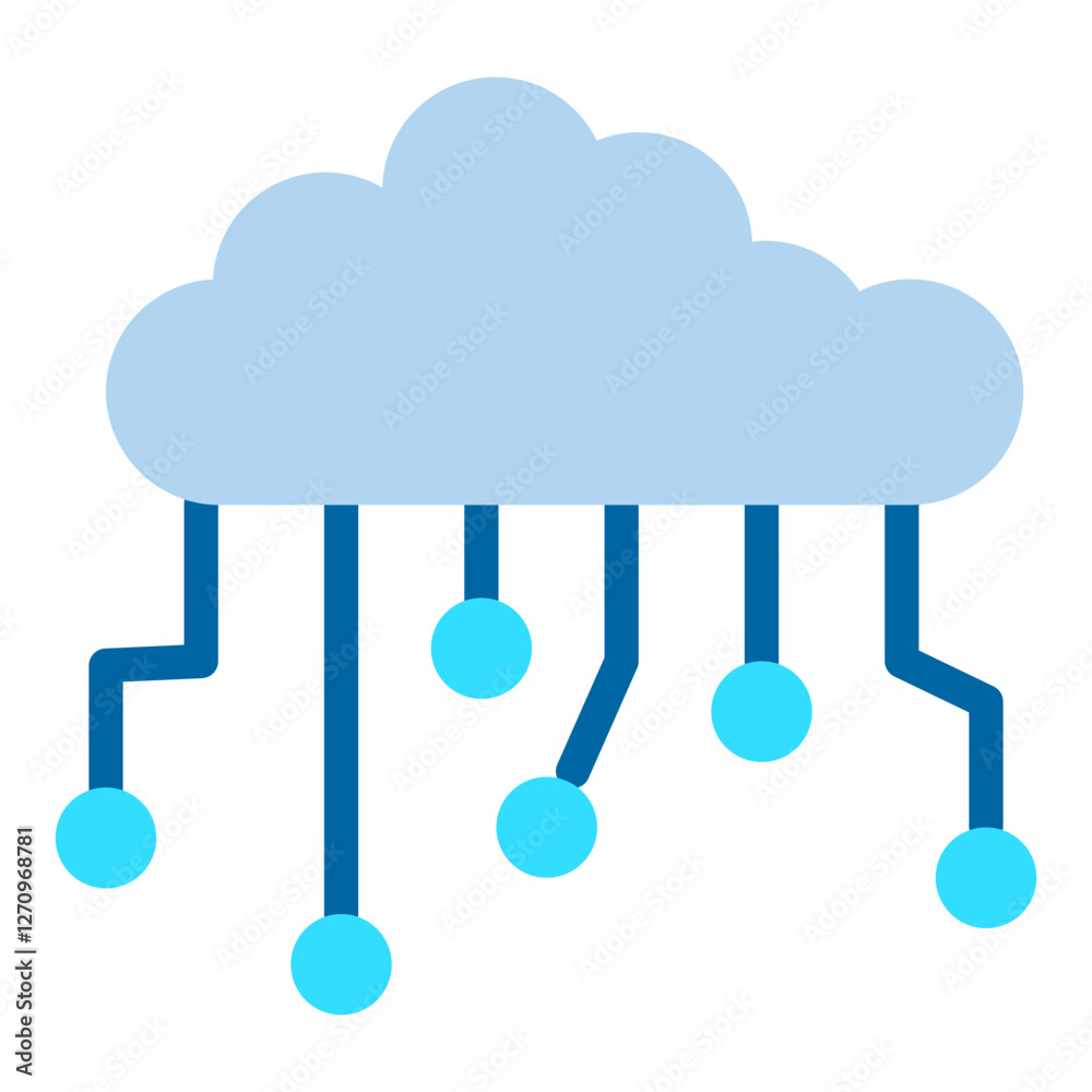 Poster Cloud Storage Vector Design Icon Style