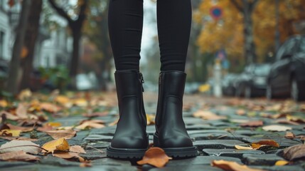 Ankle Boots: A trendy boot style that reaches above the ankle, often with a zip or elastic side, perfect for completing both casual and dressy outfits with ease.

