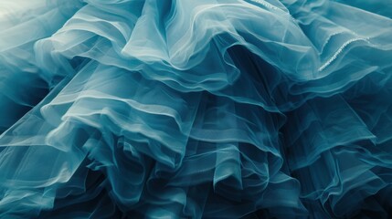 Obraz premium Tulle Skirt: A graceful skirt made from multiple sheer tulle layers, designed to create a voluminous, airy silhouette perfect for any celebration or formal event. 