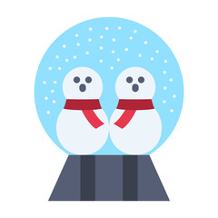 Obraz premium Snow Globe Vector Design Icon Style