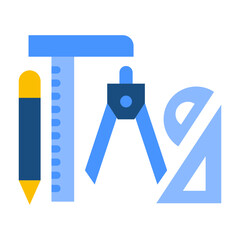 Drafting Tools Vector Design Icon Style